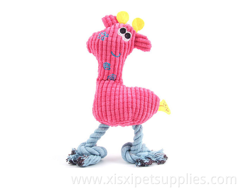 Small Dog Pet Toy Plush with Rope and Squeaker